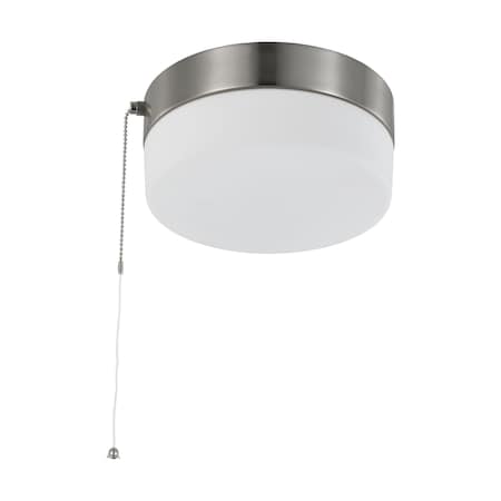 Nuvo Lighting 12W 8" LED Flush with Chain, Brushed Nickel with Frosted Glass 62/1566